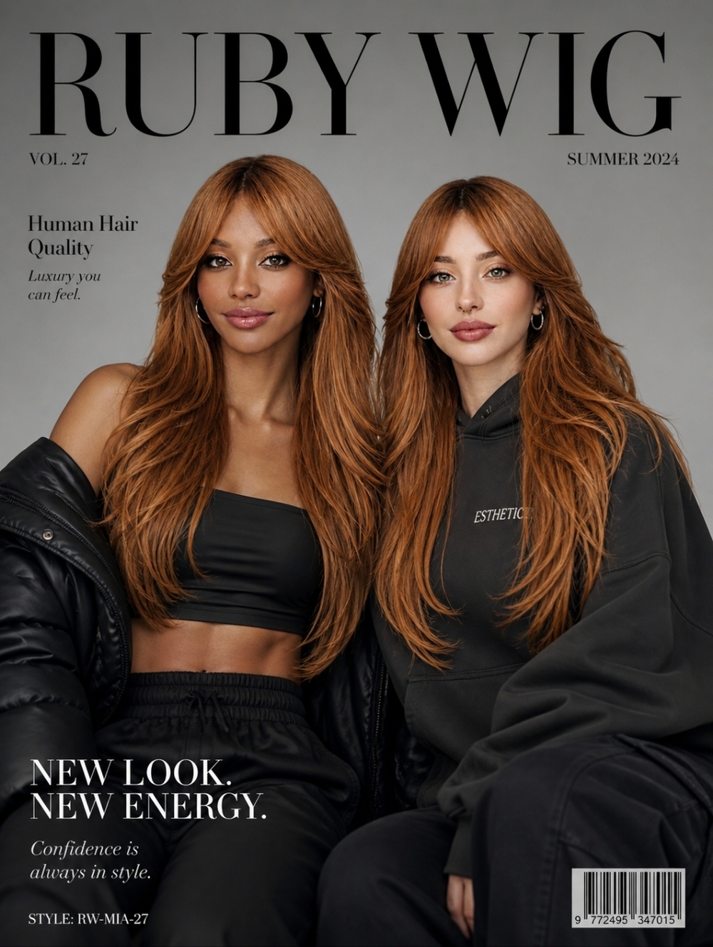 Ruby Wig MIA 27" High Quality Remy Fiber Hair Brown Honey Blonde WIG